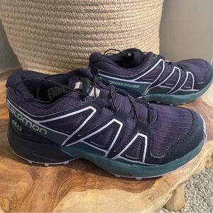 Kids size 13 Salomon Purple Trail Running Shoes